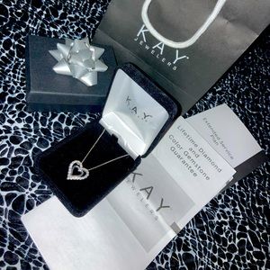 Kay Jewelers Diamond Heart Necklace 1/4 ct tw 18”